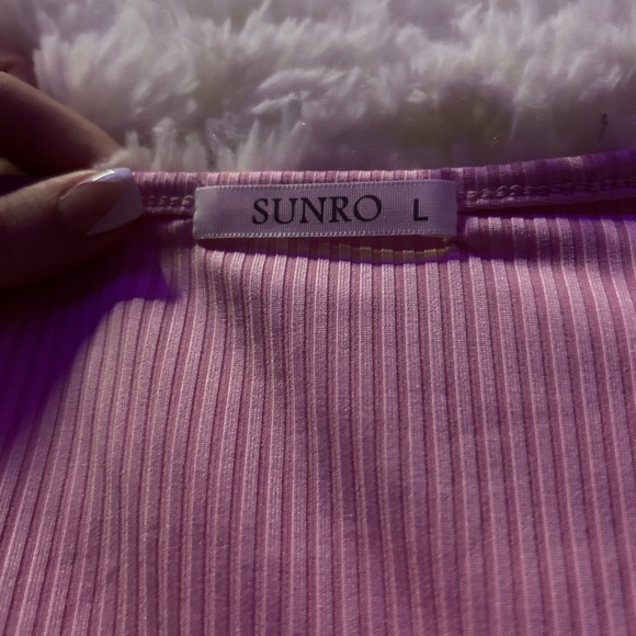 Pink Ribbed Button-Up Top - Picture 3 of 3